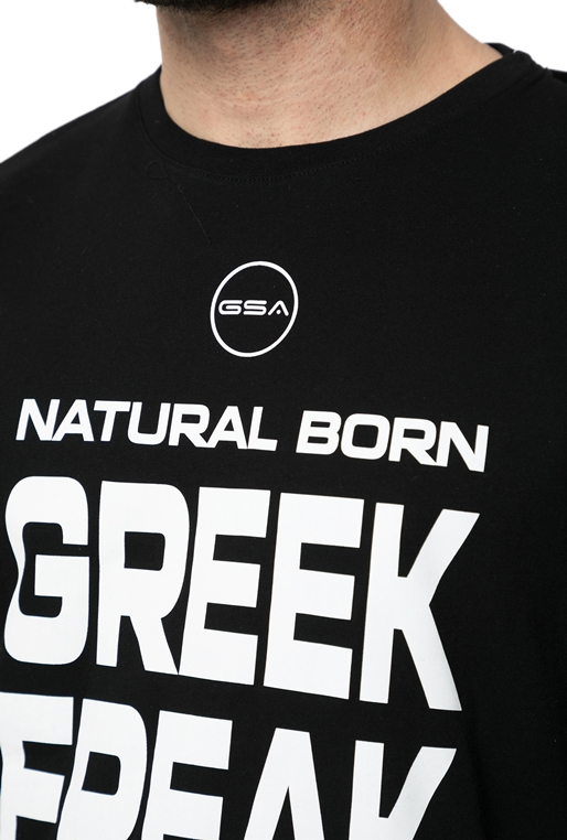 GSA-Ανδρική κοντομάνικη μπλούζα GSA GREEK FREAK μαύρη 
